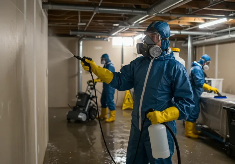 Basement Sanitization and Antimicrobial Treatment process in Blackford County, IN